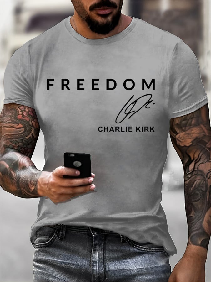 Men's Freedom Print T-Shirt