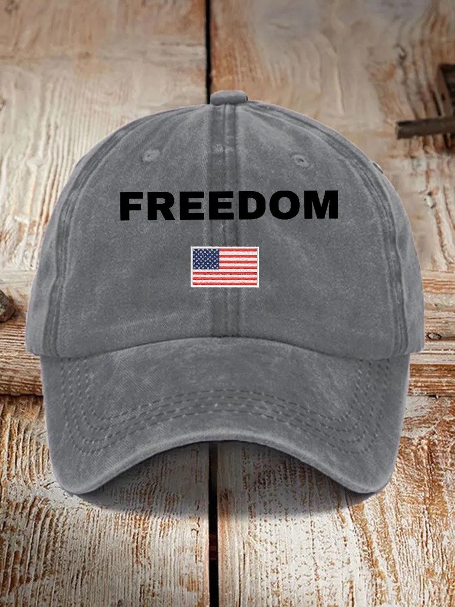 Unisex FREEDOM Flag Print Hat