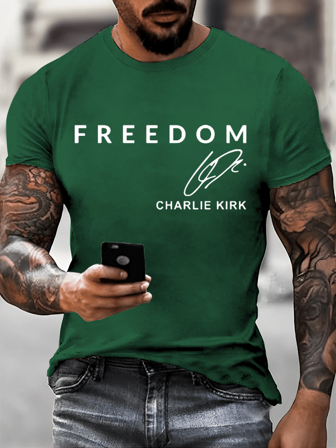 Men's Freedom Print T-Shirt