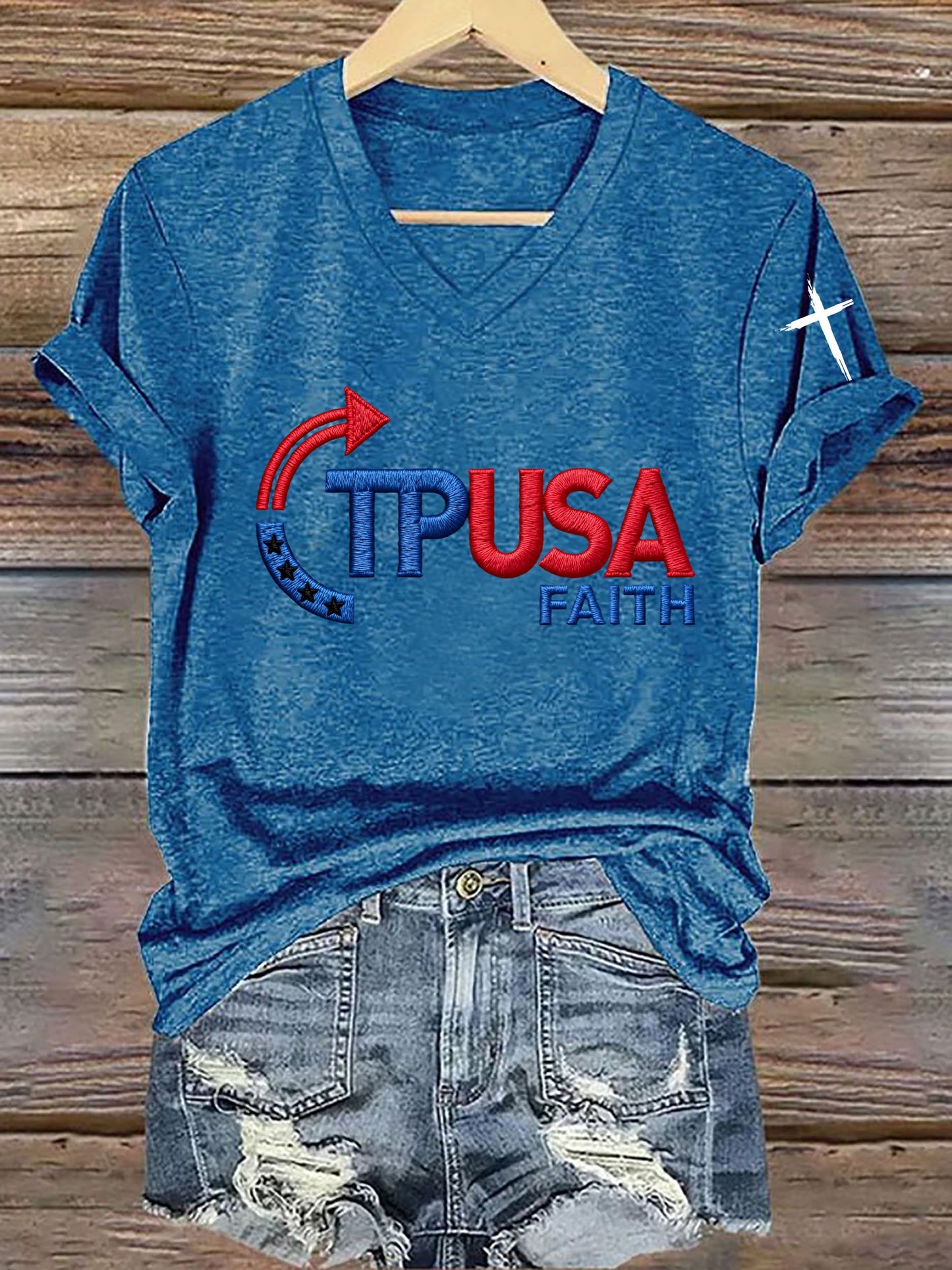 Women's Turning Point USA Faaith Printed Short-Sleeved T-Shirt