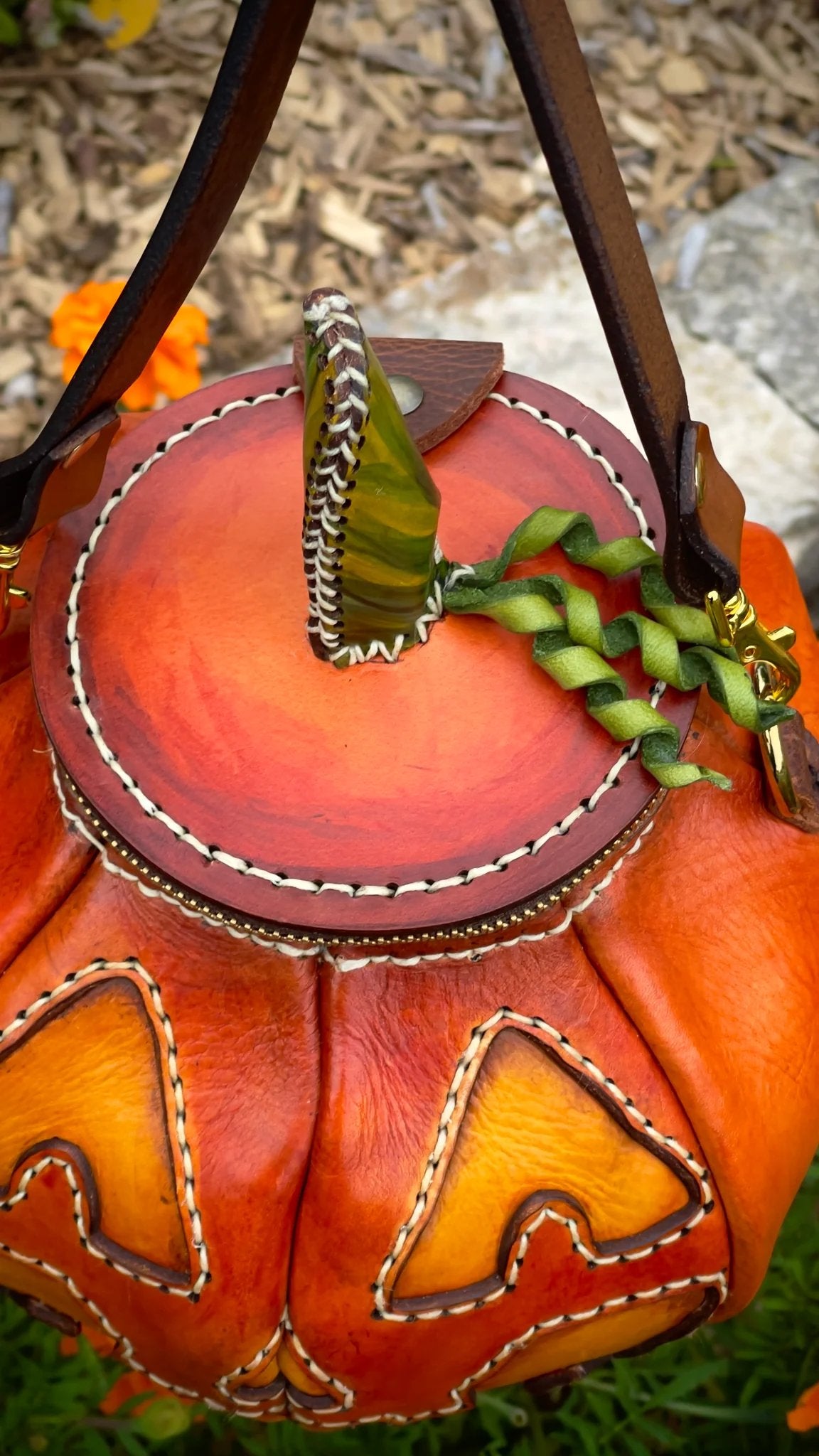🎃The Great Purely handmade leather Pumpkin Bag(✨Same as in the video)
