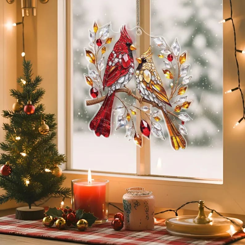 🔥LAST DAY 50% OFF -🐦 Cardinal Couple Memorial Gift❤️