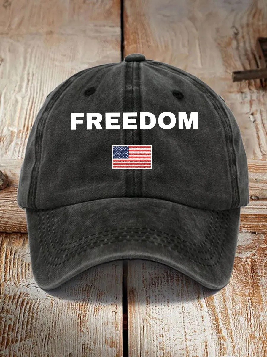 Unisex FREEDOM Flag Print Hat