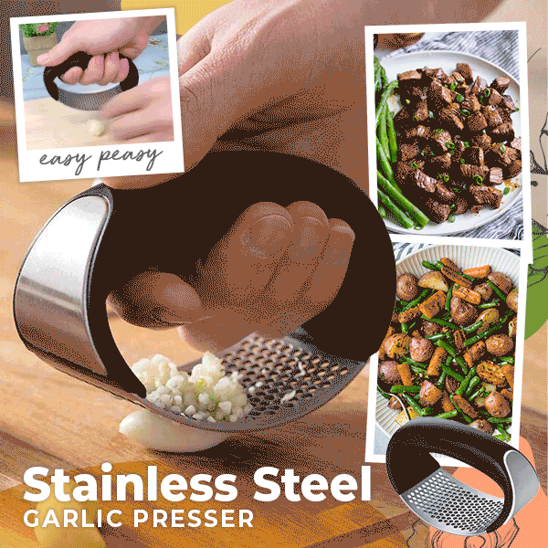 🔥Special Offer Now - Stainless Steel Garlic Presser