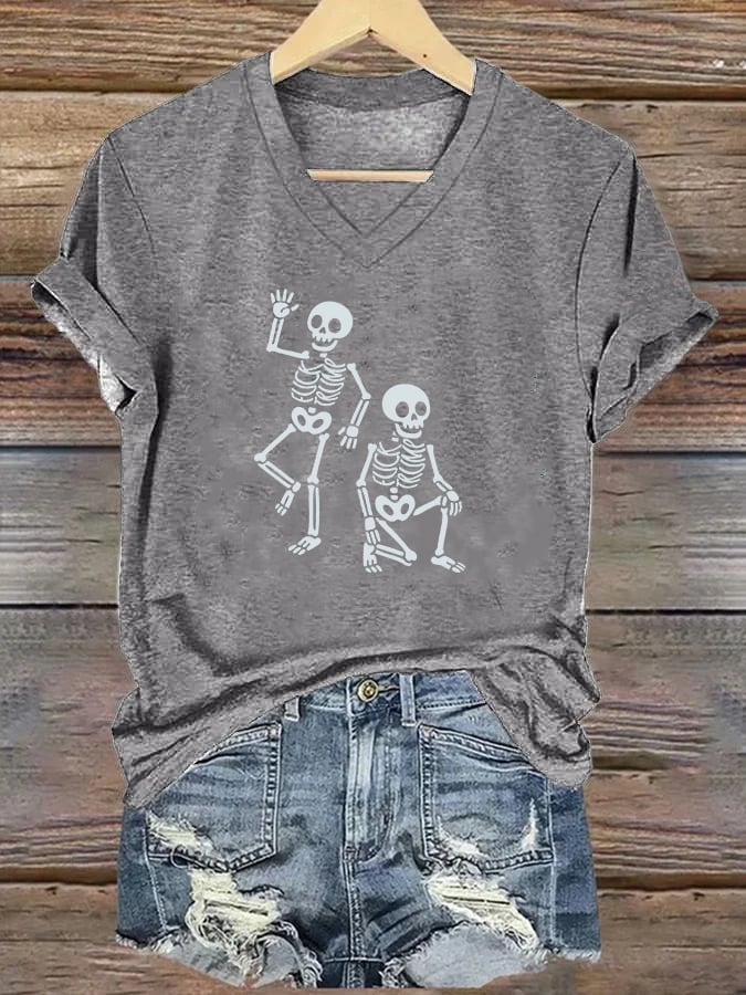 Women's Halloween FDT Printed Casual T-Shirt