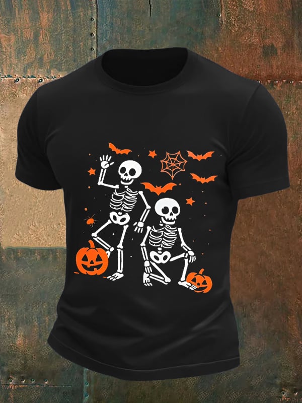 Men's Subtle skeletons FDT Printed T-shirt for Halloween