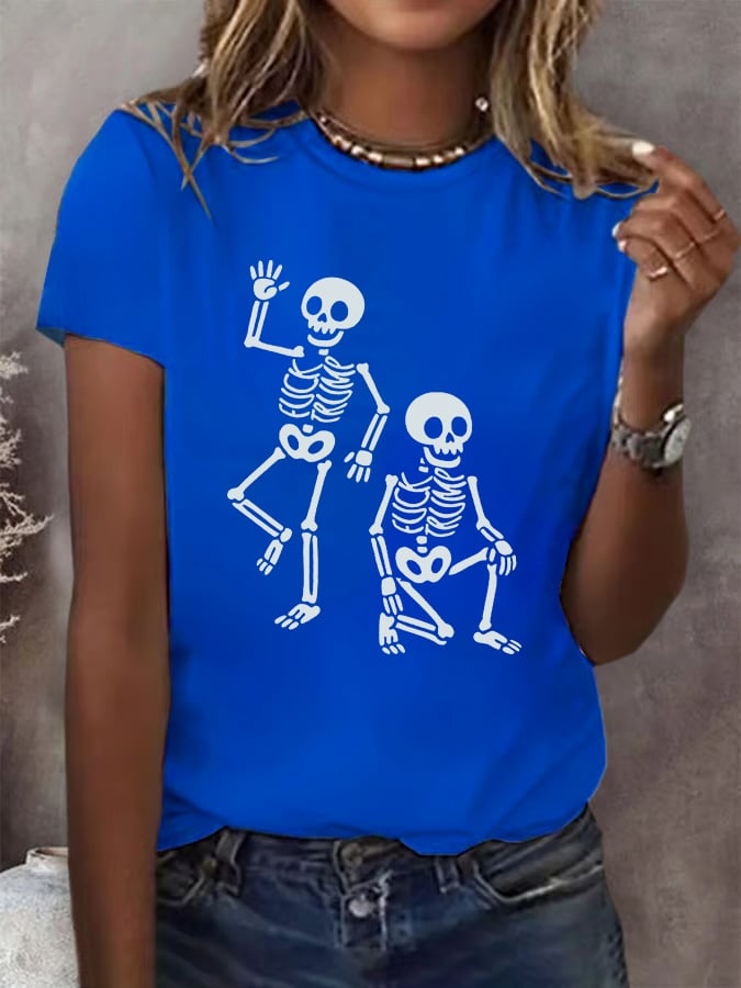 Women's Halloween FDT Printed Casual T-Shirt