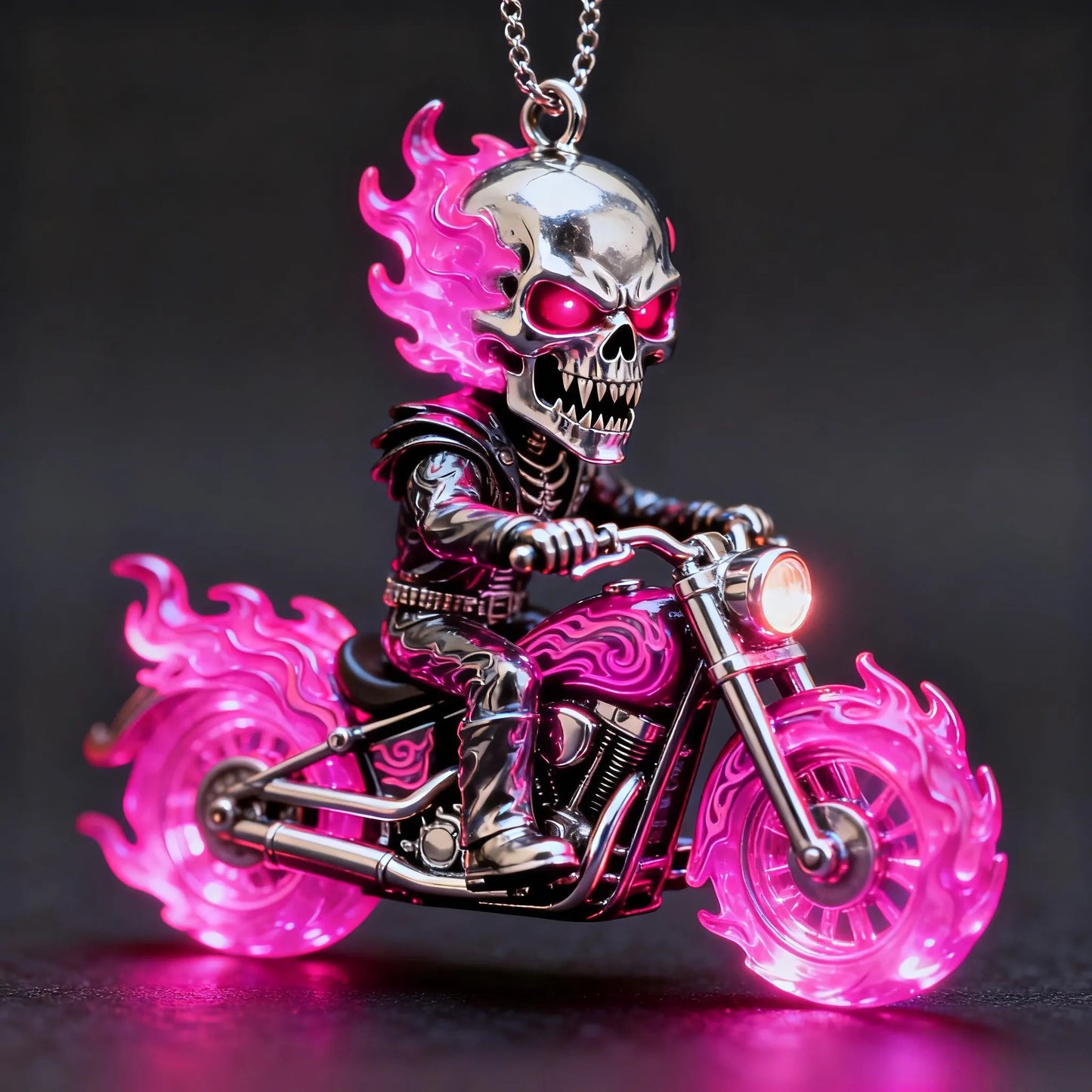 🔥LAST DAY 50% OFF💀🏍️Blazing Skull Biker Ornament