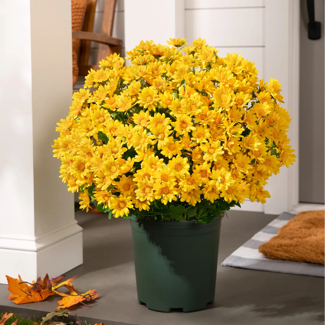 💥ON SALE💥- Artificial Outdoor Sunset Mums Flowers - UV resistant, Waterproof, Windproof