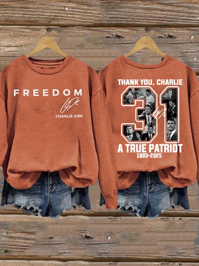 Women's Freedom Printed Crew Neck Sweatshirt