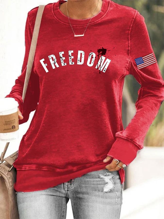Women's Freedom Print Sweatshirt