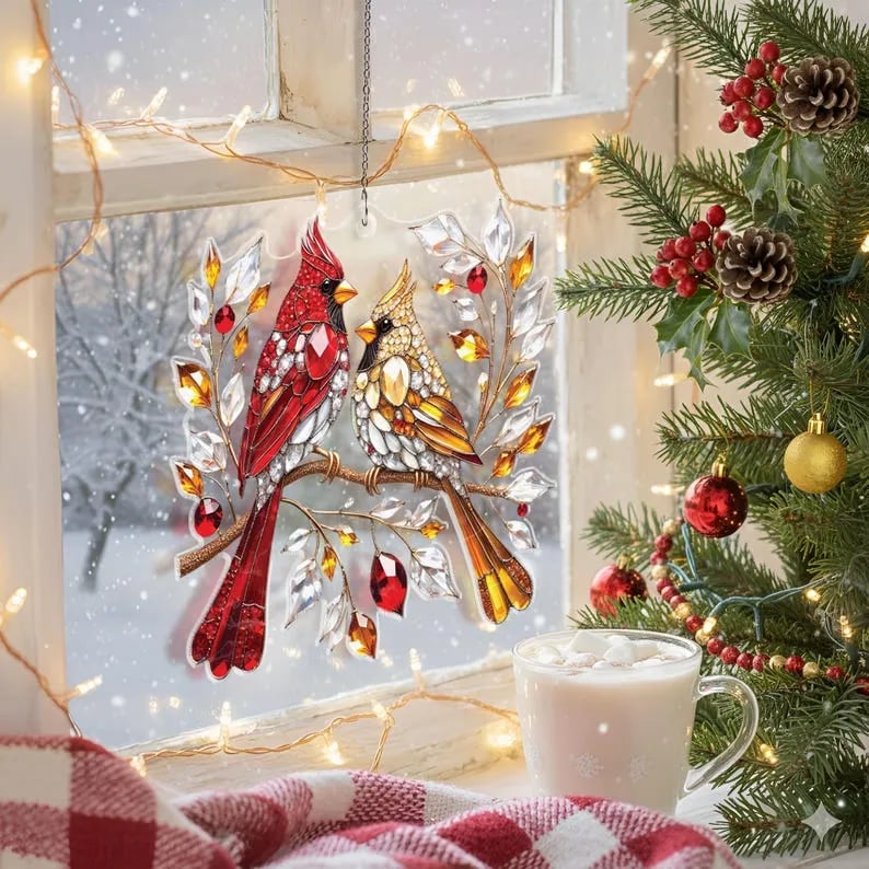 🔥LAST DAY 50% OFF -🐦 Cardinal Couple Memorial Gift❤️