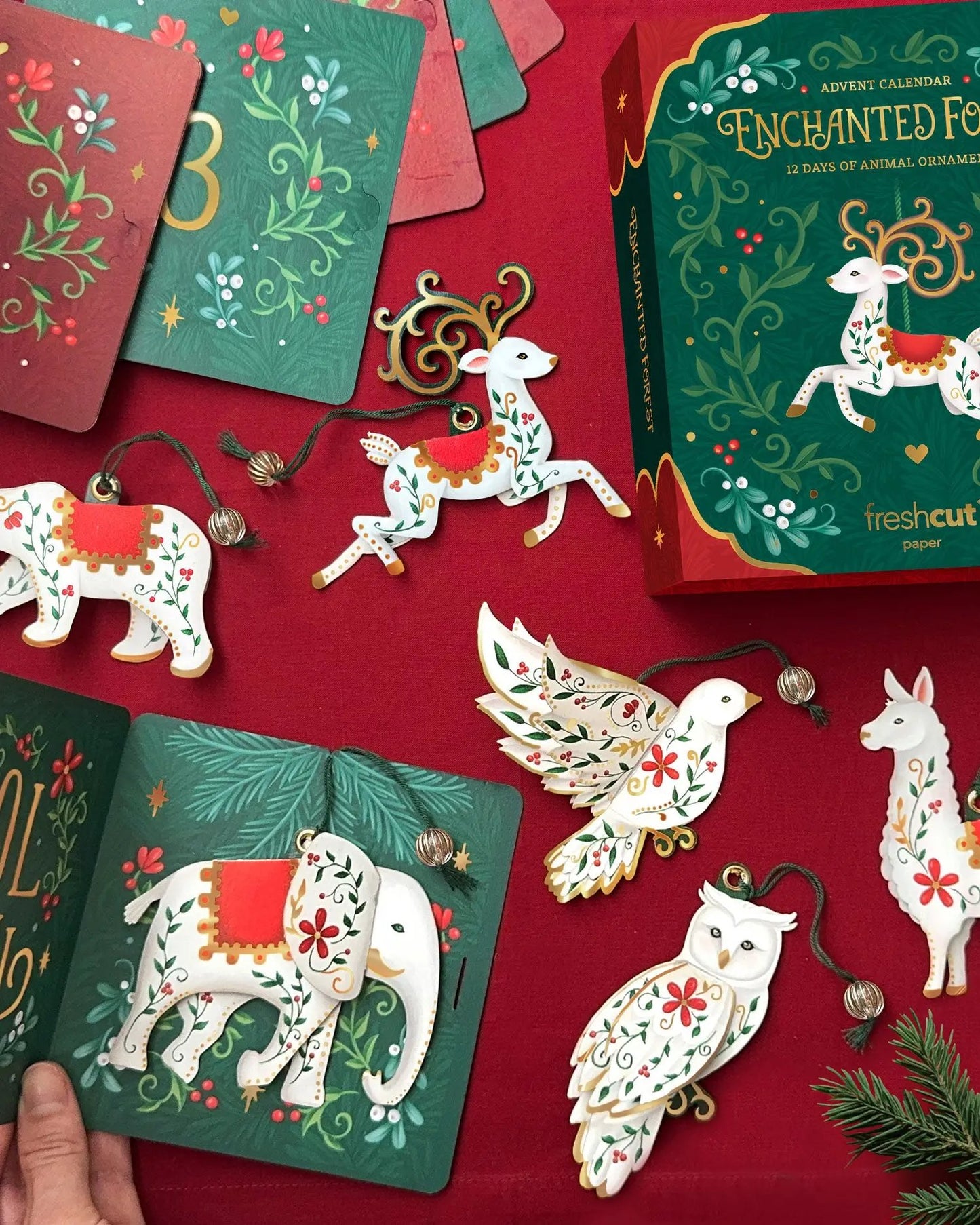 🔥LAST DAY 50% OFF💞Original Design💞🎄12 Days of Enchanted Forest Ornaments Advent Calendar