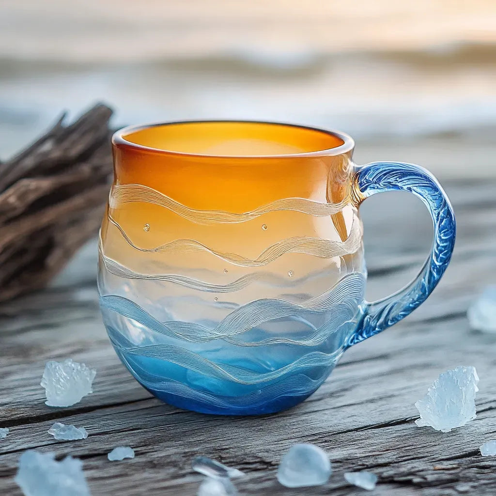 🌊 Sea Glass Wave Mug