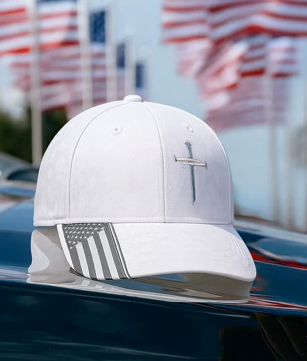 ✝️Adjustable Flexfit Jesus 3 Nail Cross Hat🎁With Free 4" Decal - BUY 3 FREE SHIPPING