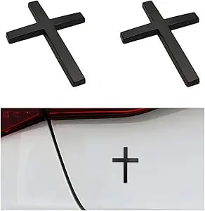 ✝️ Metal Jesus Christ Cross Badge Stickers ✞ Add 2 pairs to cart → Pay for only 1 pair!