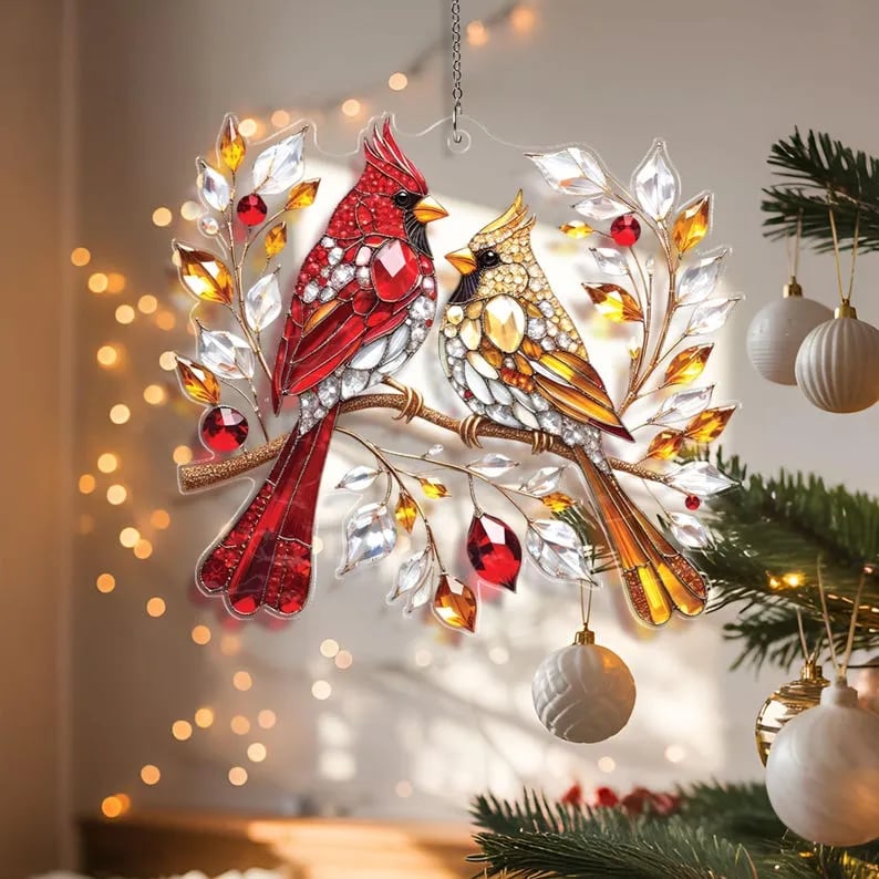 🔥LAST DAY 50% OFF -🐦 Cardinal Couple Memorial Gift❤️