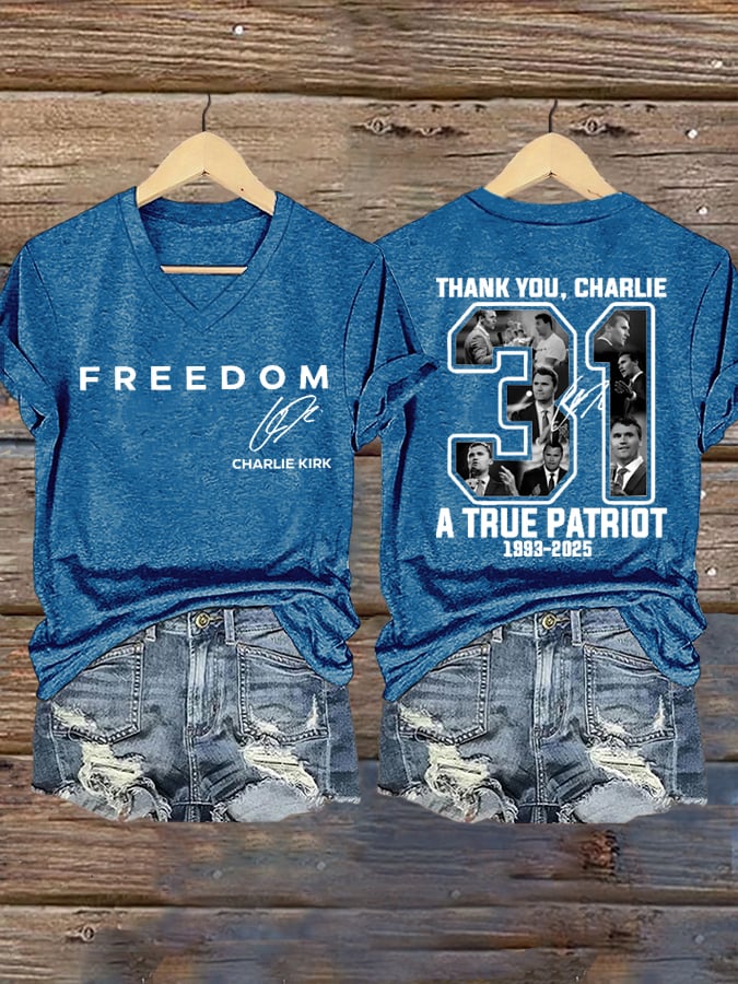 Women's Hot Print V-Neck T-Shirt