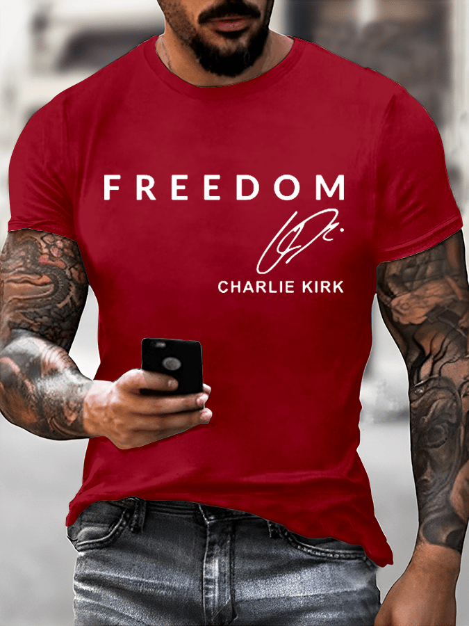 Men's Freedom Print T-Shirt