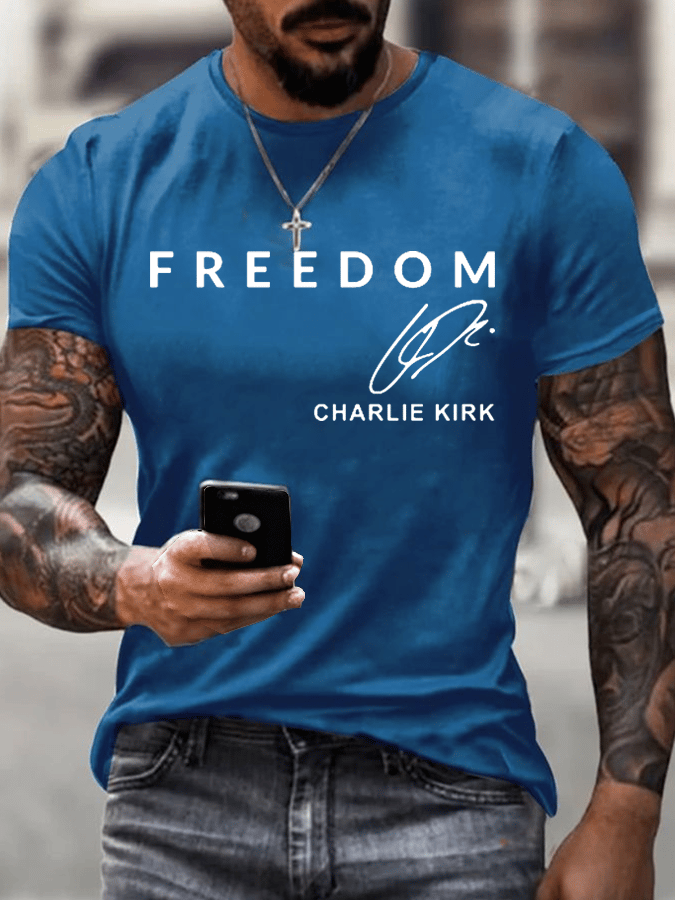 Men's Freedom Print T-Shirt