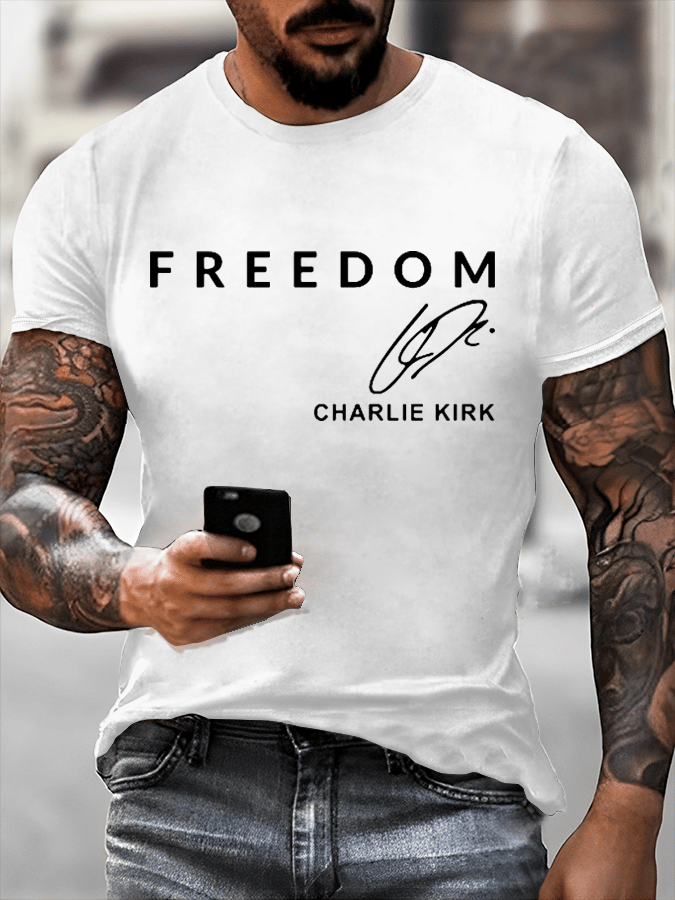 Men's Freedom Print T-Shirt