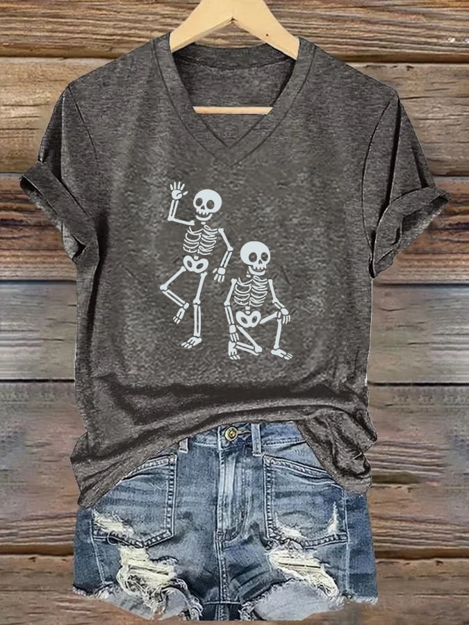 Women's Halloween FDT Printed Casual T-Shirt