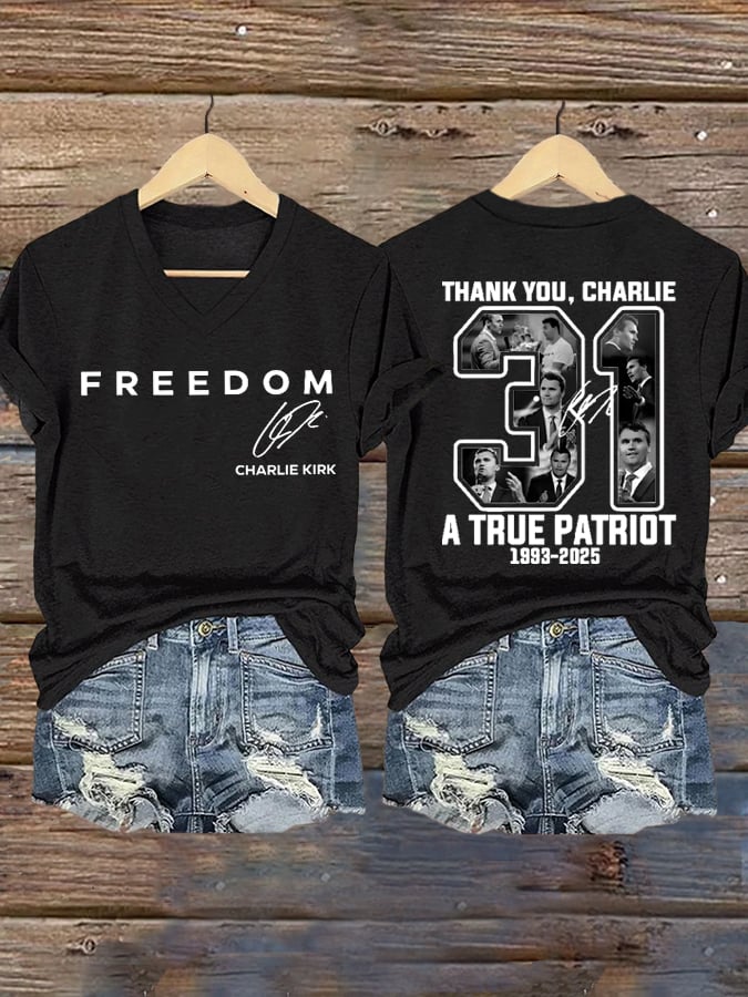 Women's Hot Print V-Neck T-Shirt