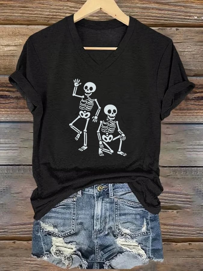 Women's Halloween FDT Printed Casual T-Shirt