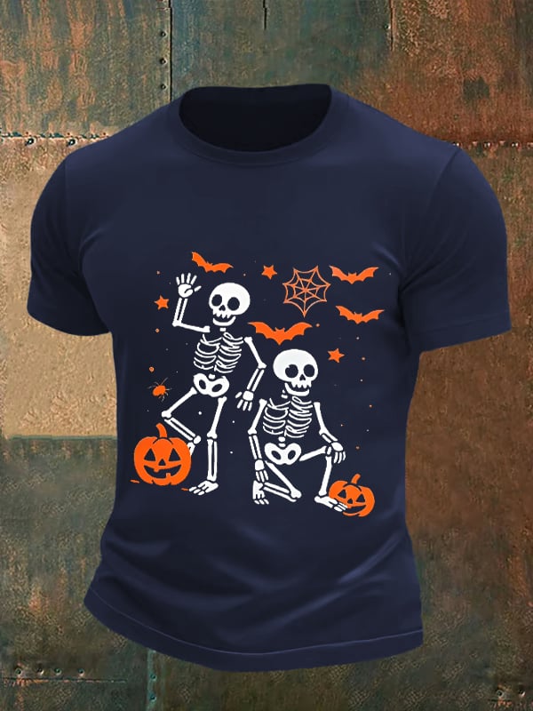 Men's Subtle skeletons FDT Printed T-shirt for Halloween
