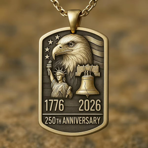 🎉 Limited Edition Liberty Dog Tag Necklace 2026 🦅Celebrate 250 Years of Freedom & Pride 🎉