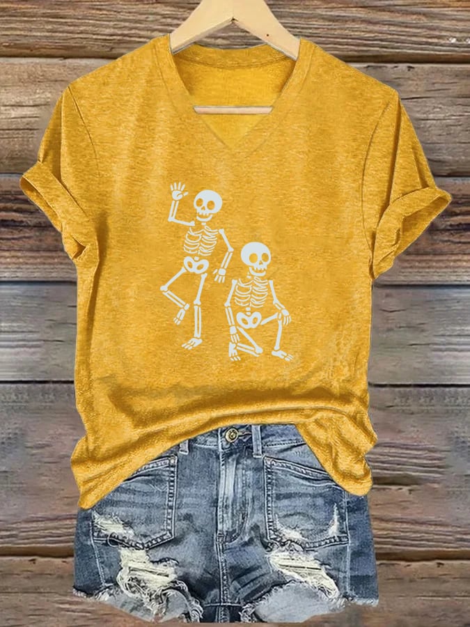 Women's Halloween FDT Printed Casual T-Shirt