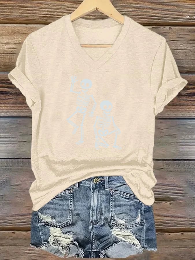 Women's Halloween FDT Printed Casual T-Shirt