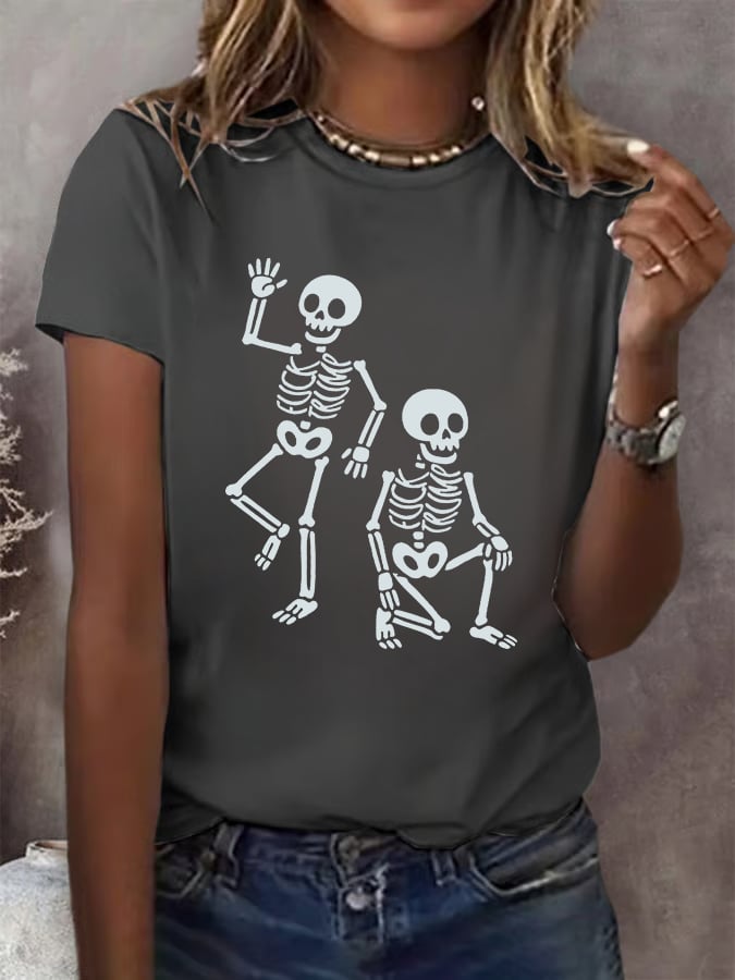 Women's Halloween FDT Printed Casual T-Shirt
