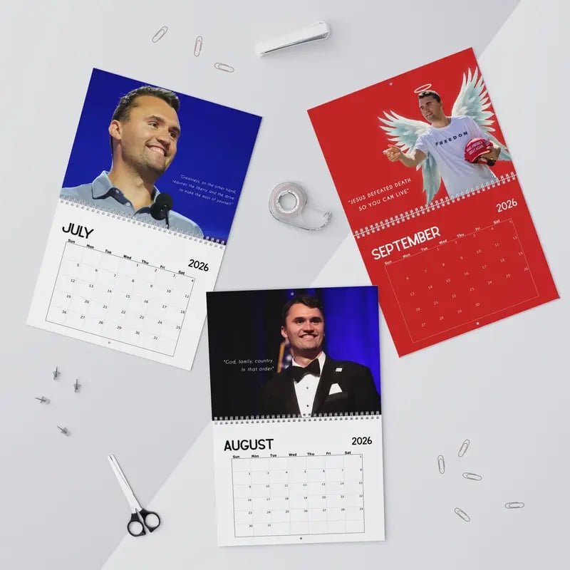 Charlie Kirk 2026 Calendar(With Famous Quotes)🙏RIP Charlie Kirk🙏