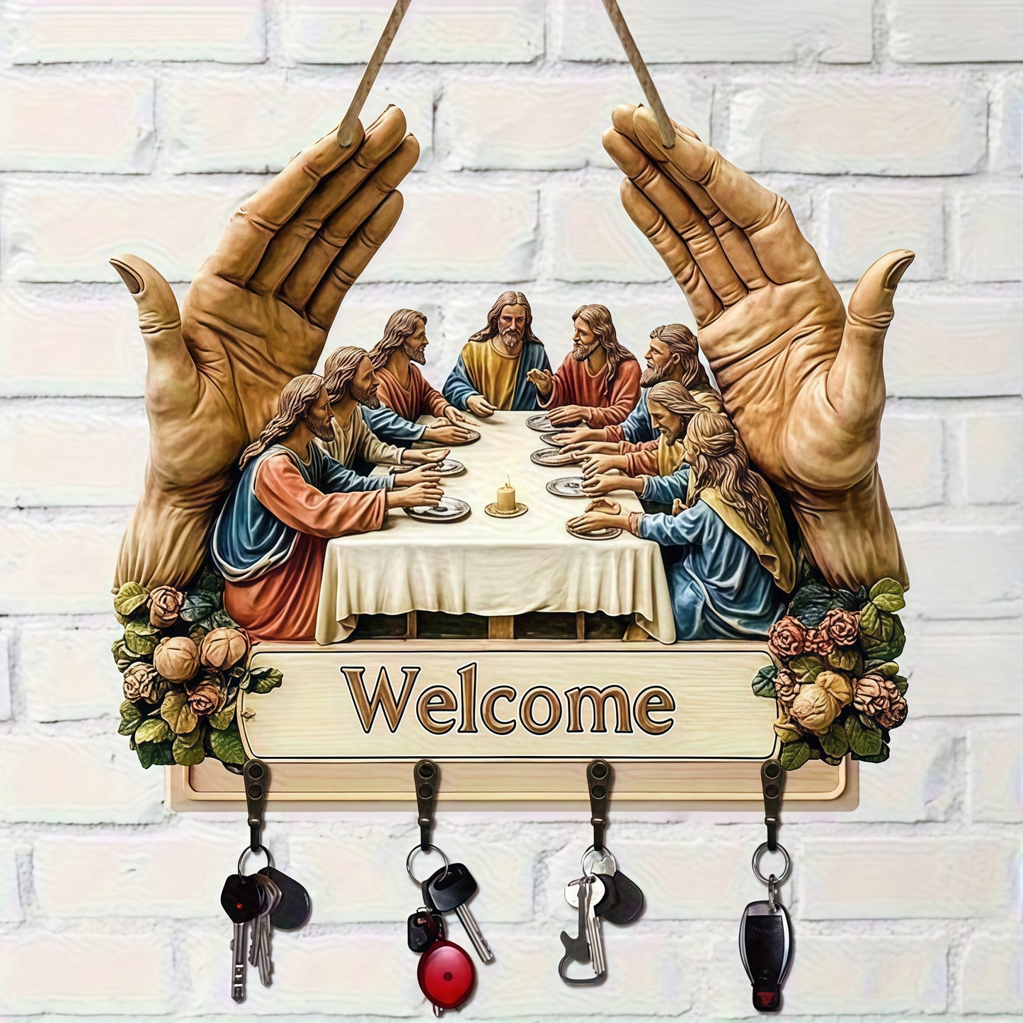 🙏LAST DAY 49% OFF - Jesus and Disciples Wall Art Keychain