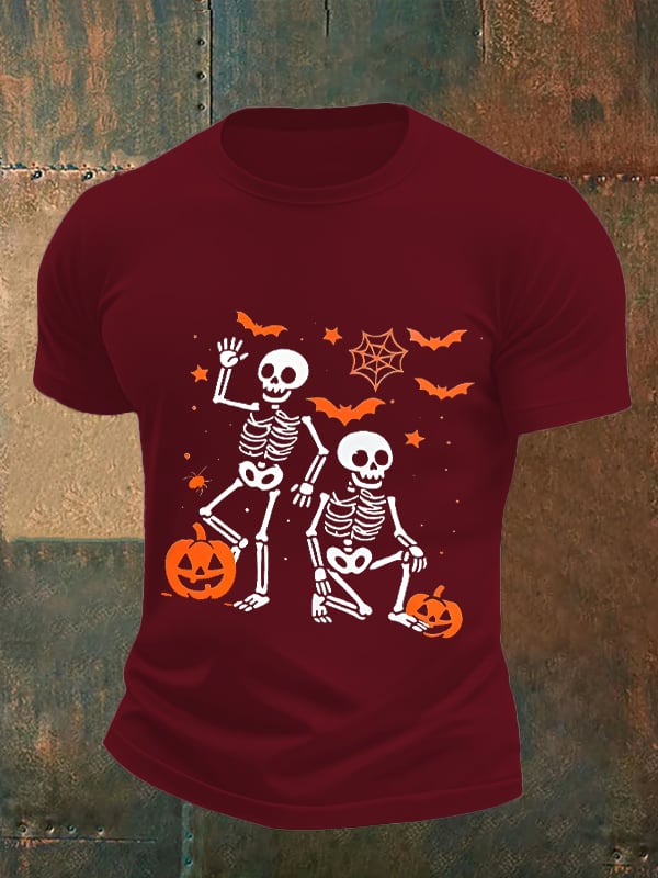 Men's Subtle skeletons FDT Printed T-shirt for Halloween