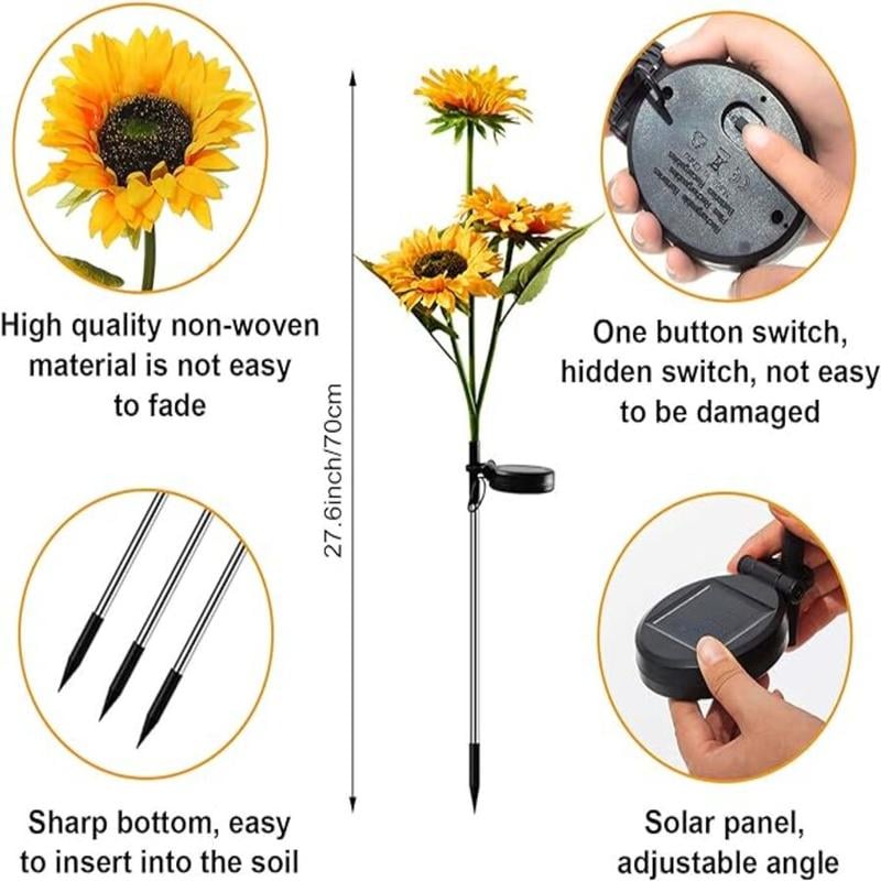 🌻Factory Direct Sales 49% Off - 🌞Solar LED Sunflower Garden Lights-29.6inch/74cm