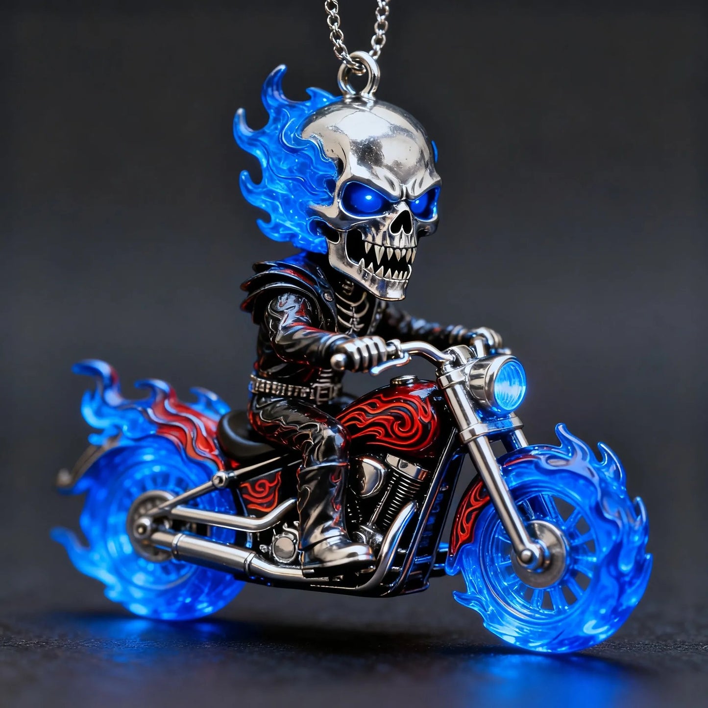 🔥LAST DAY 50% OFF💀🏍️Blazing Skull Biker Ornament