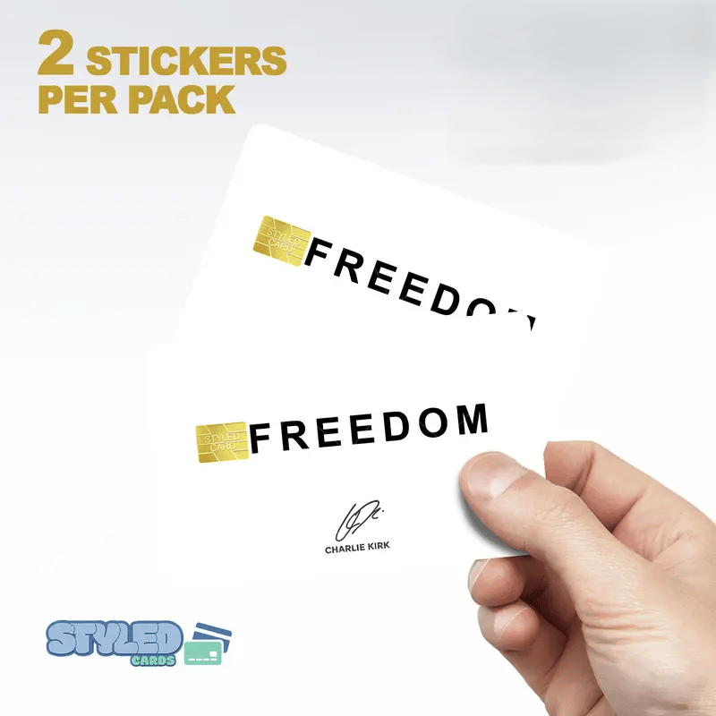 Charlie Kirk Debit Card Stickers (2 Pack)