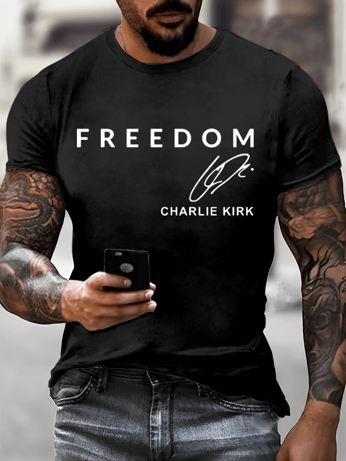 Men's Freedom Print T-Shirt