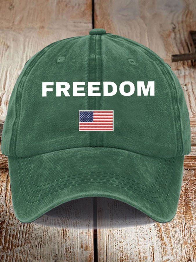 Unisex FREEDOM Flag Print Hat