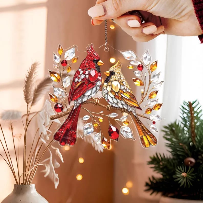 🔥LAST DAY 50% OFF -🐦 Cardinal Couple Memorial Gift❤️