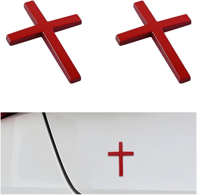 ✝️ Metal Jesus Christ Cross Badge Stickers ✞ Add 2 pairs to cart → Pay for only 1 pair!