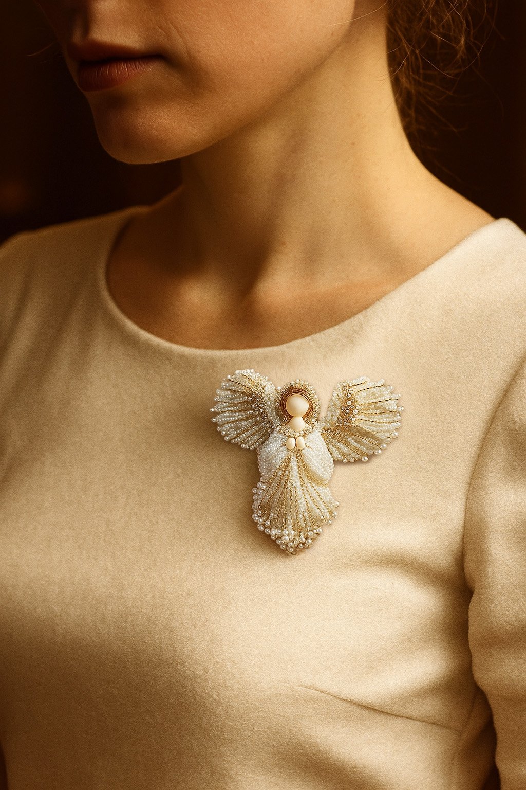 🔥LAST DAY 50% OFF - 💞Angel Pearl Brooch✨Handmade