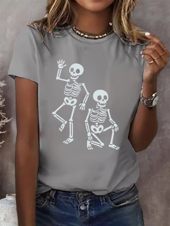 Women's Halloween FDT Printed Casual T-Shirt