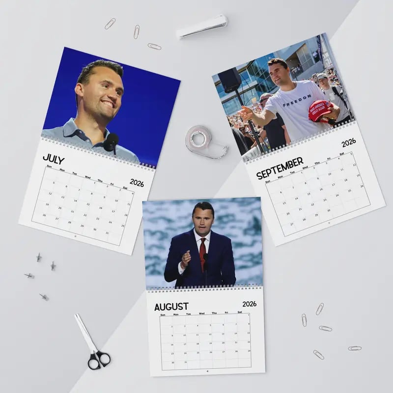 💥2026 Charlie Kirk Calendar & 🙏RIP Charlie Kirk🙏