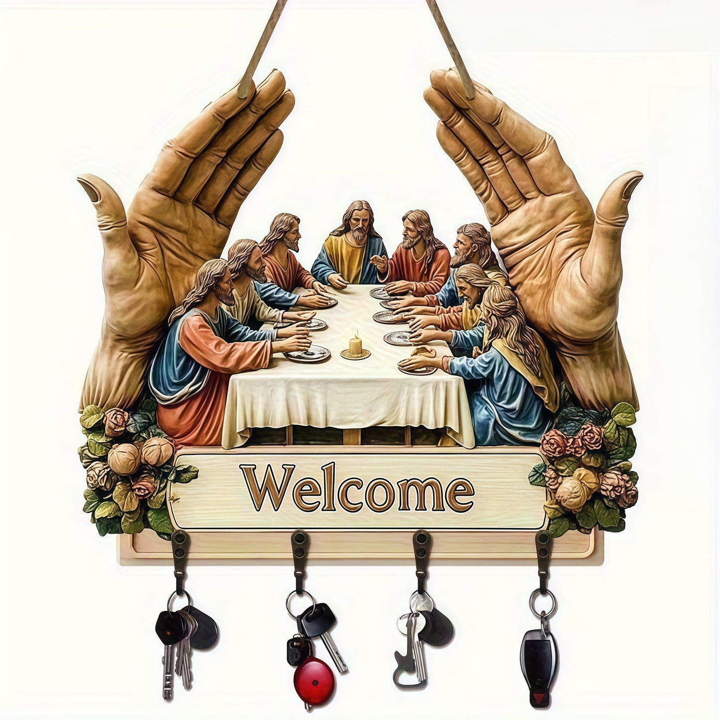 🙏LAST DAY 49% OFF - Jesus and Disciples Wall Art Keychain