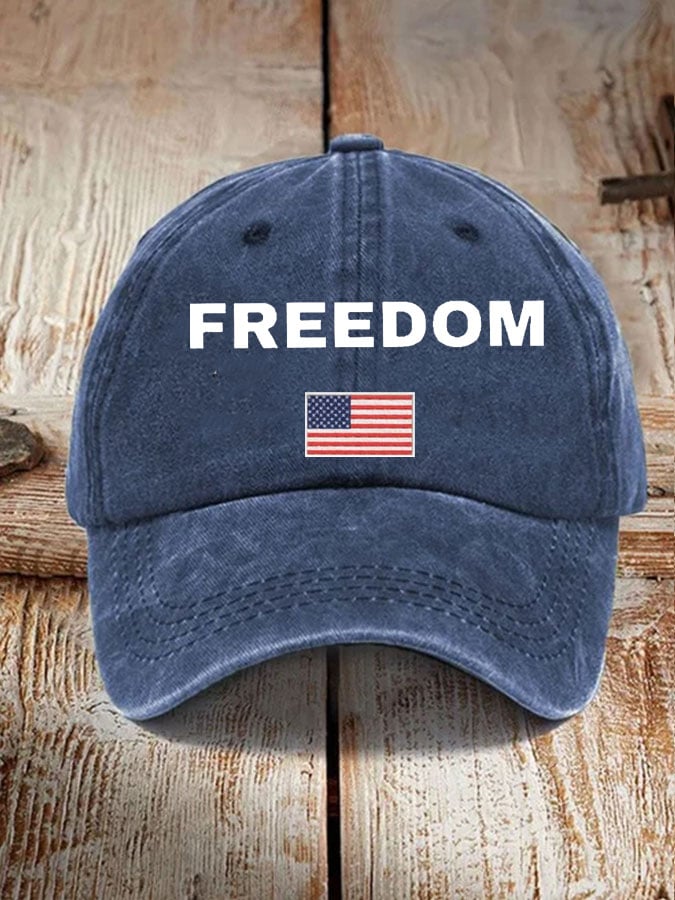 Unisex FREEDOM Flag Print Hat