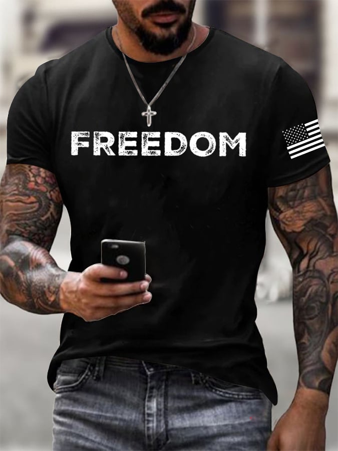 Men's Freedom Printed T-Shirt