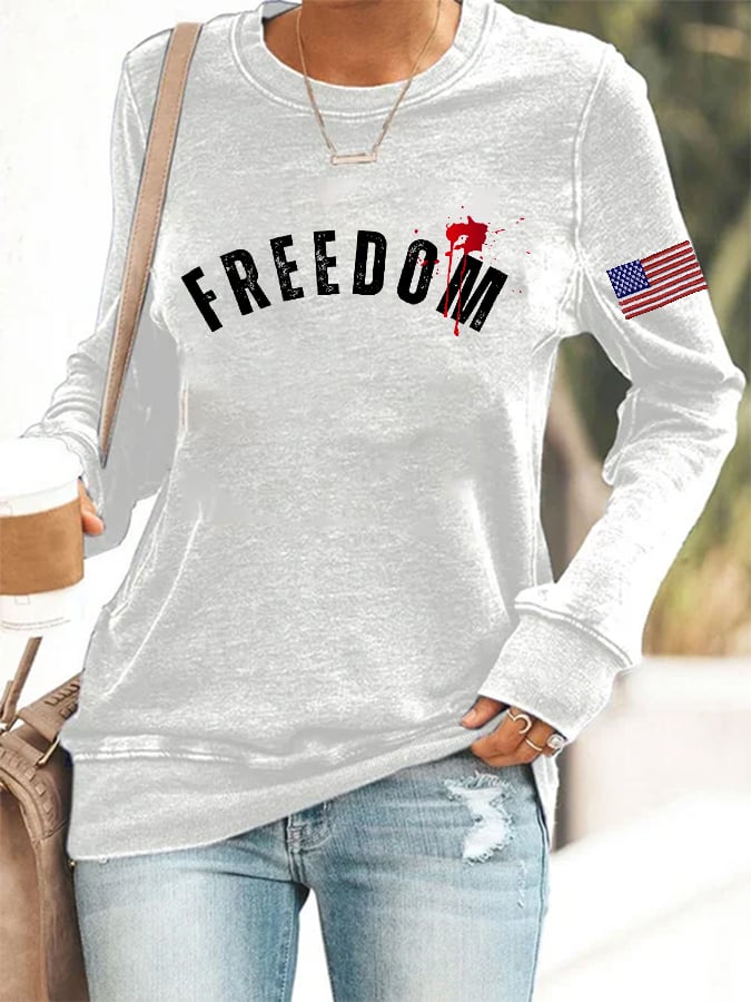 Women's Freedom Print Sweatshirt